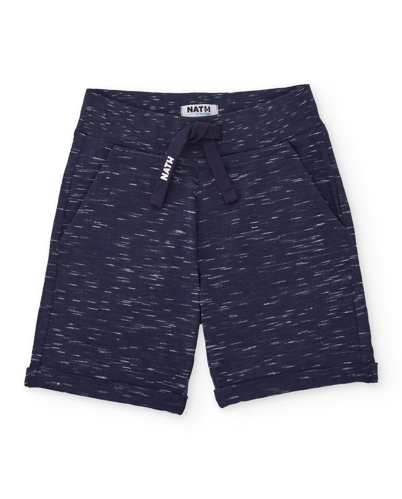 Bermuda Garon En Maille Avec Bas Retrouss Bleu 10 €