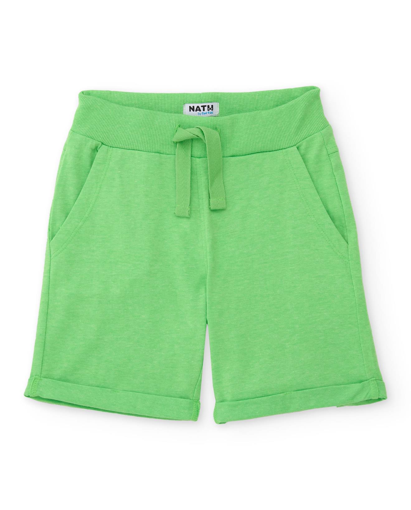 Bermuda Garon En Maille Avec Ceinture Ctele Vert 8 €