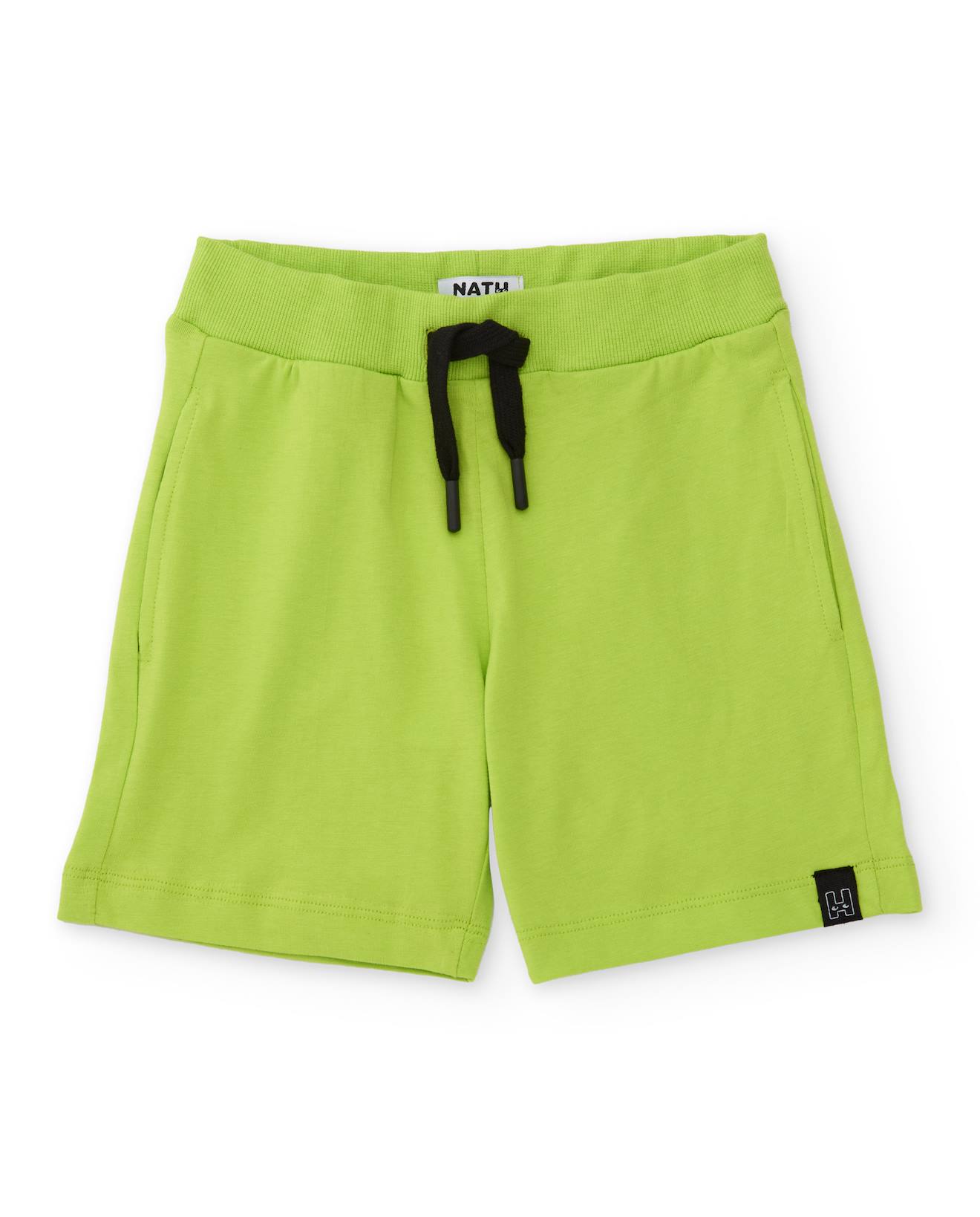 Bermuda Garçon En Maille Avec Poches Latérales Vert
