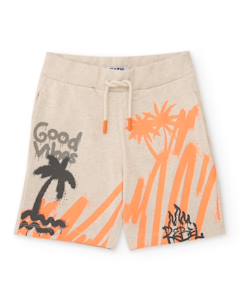 Bermuda garçon en coton avec imprimé style graffiti  - vertbaudet enfant