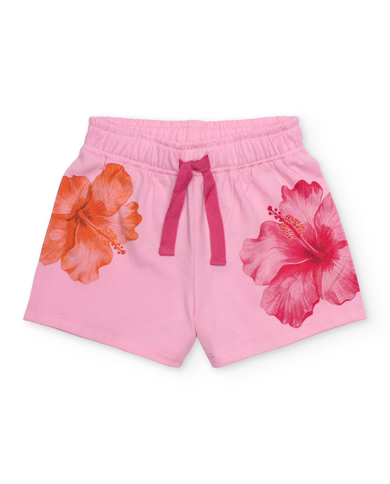 Short Fille En Maille Avec Motif Dhibiscus Rose 11 €