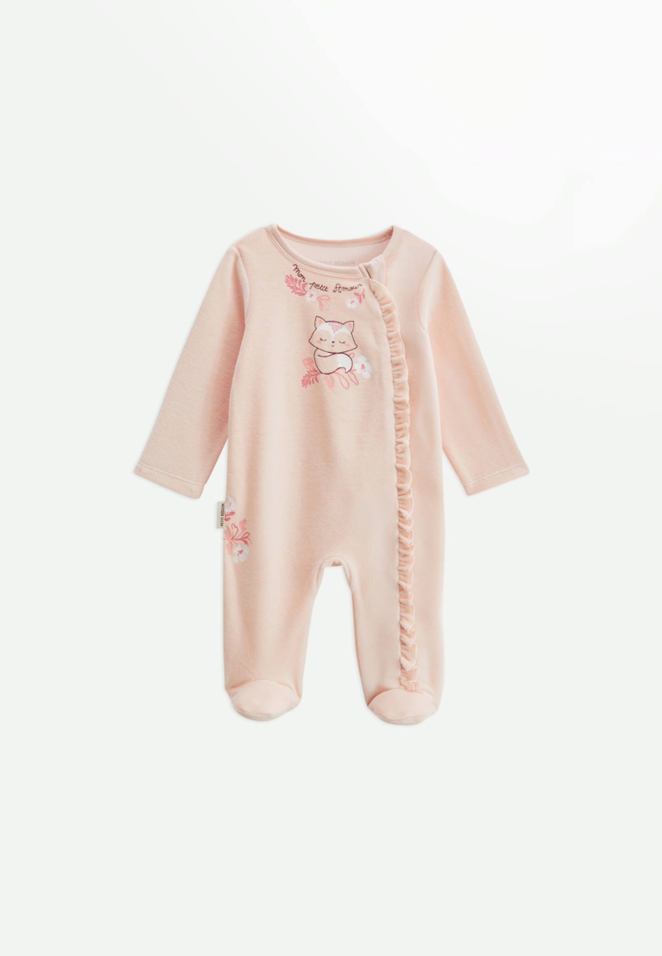 Pyjama Bb En Velours Ouverture Zippe Louison Rose 14 €