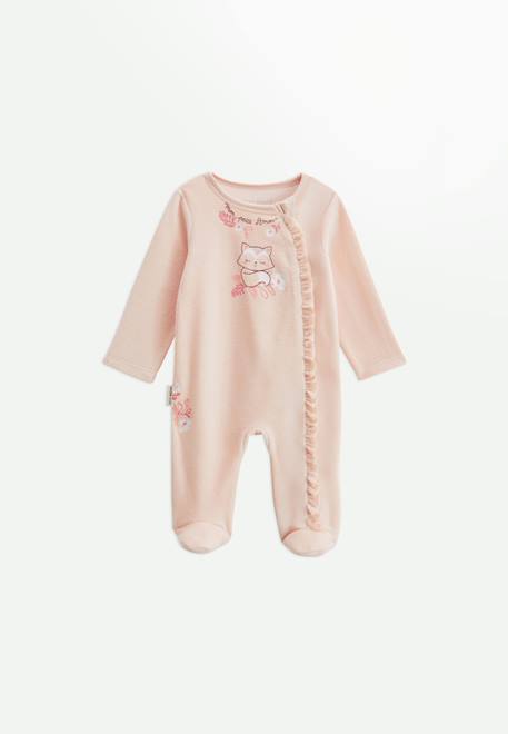 Bébé-Pyjama bébé en velours ouverture zippée louison