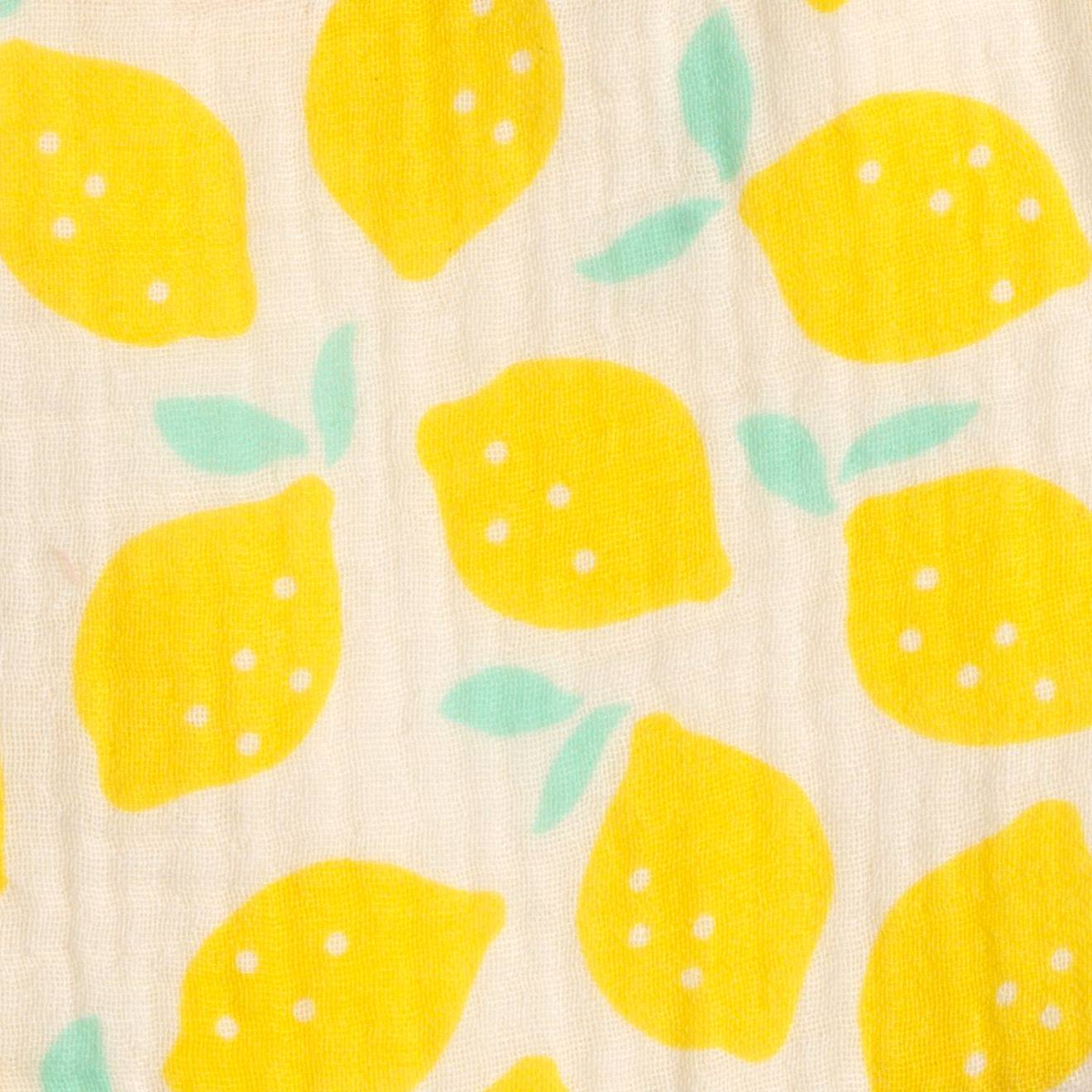 Lot De 2 Bavoirs En Gaze De Coton Imprimé Citron - Pop Jaune (Sauthon) - Image 2