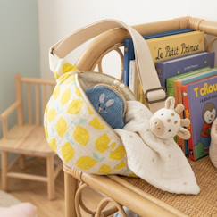 -Sac banane enfant en gaze de coton imprimé citron