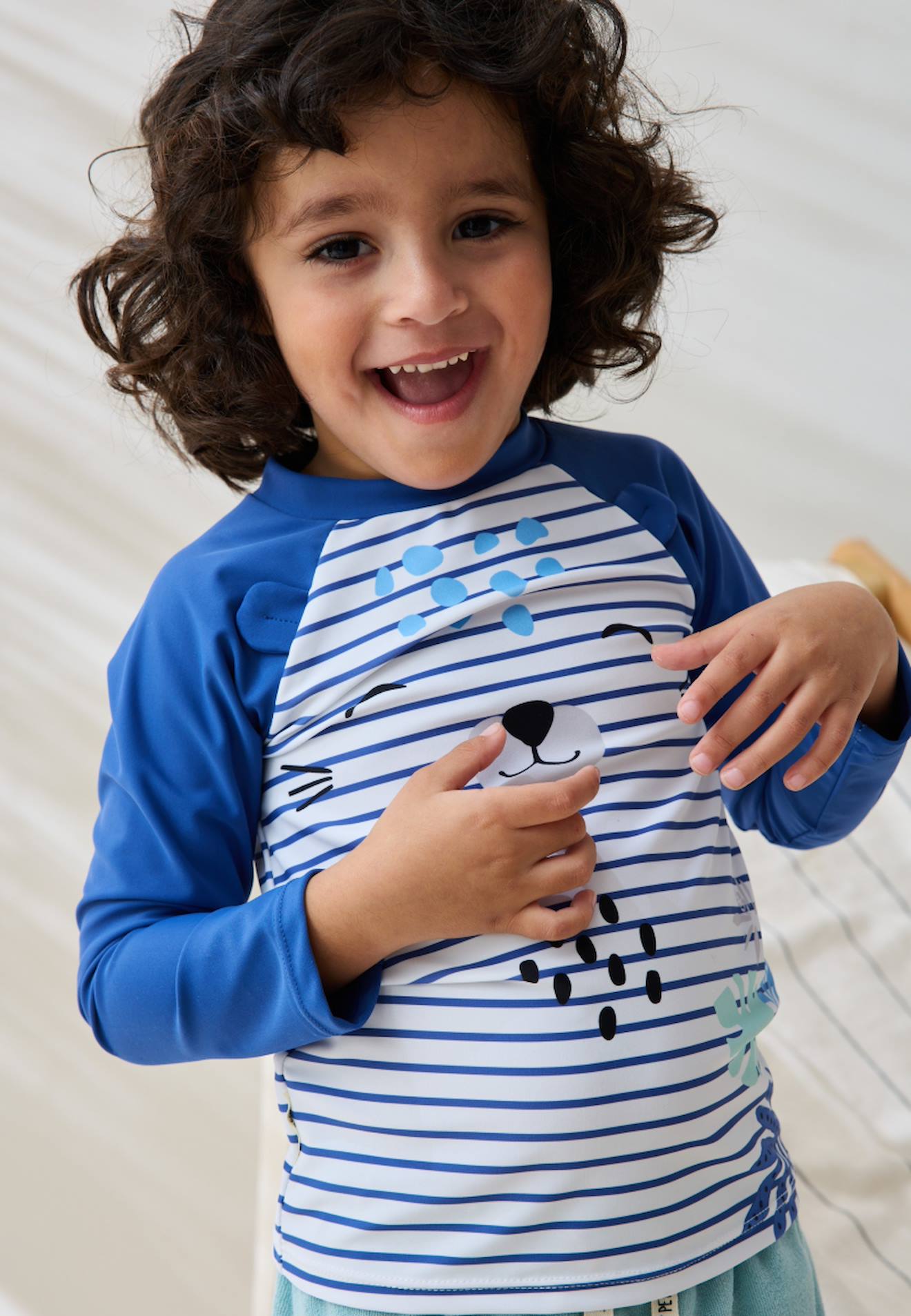 T-shirt De Bain Garçon Protection Uv Brasilia Bleu