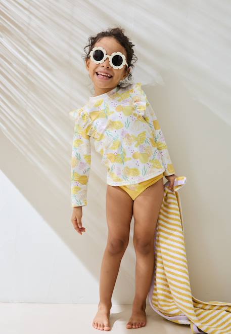Maillot de bain fille 2 pièces t-shirt de protection uv et culotte porticcio  - vertbaudet enfant