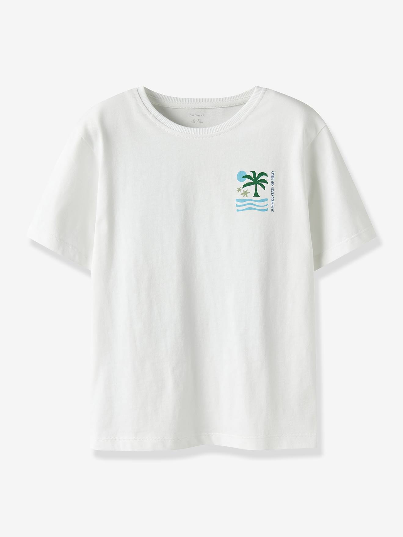 T-shirt coupe boxy avec motif en coton garçon NAME IT blanc