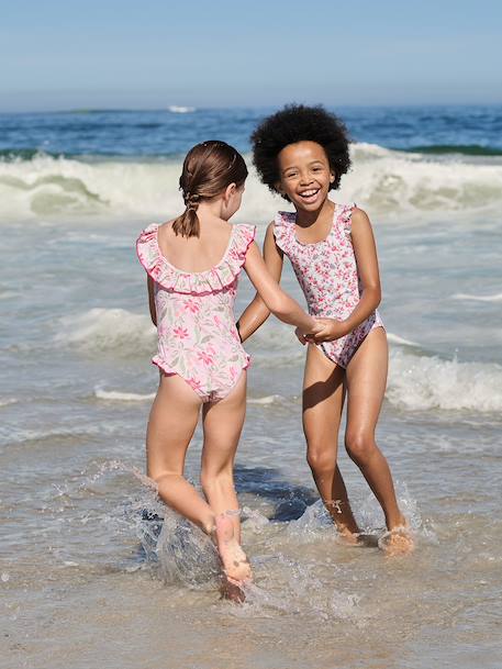 Fille-Maillot de bain 1 pièce à volants 