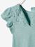 T-shirt fille avec détails broderie anglaise  Oeko-Tex® bleu grisé+bleu marine+corail+jaune pâle+moutarde+vert pâle 22 - vertbaudet enfant 