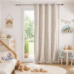 -Rideau 100% coton vichy lourmarin