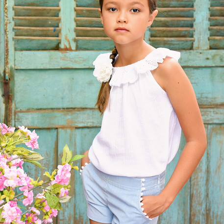 Short  à rayures  et  à pompons  angie  - vertbaudet enfant