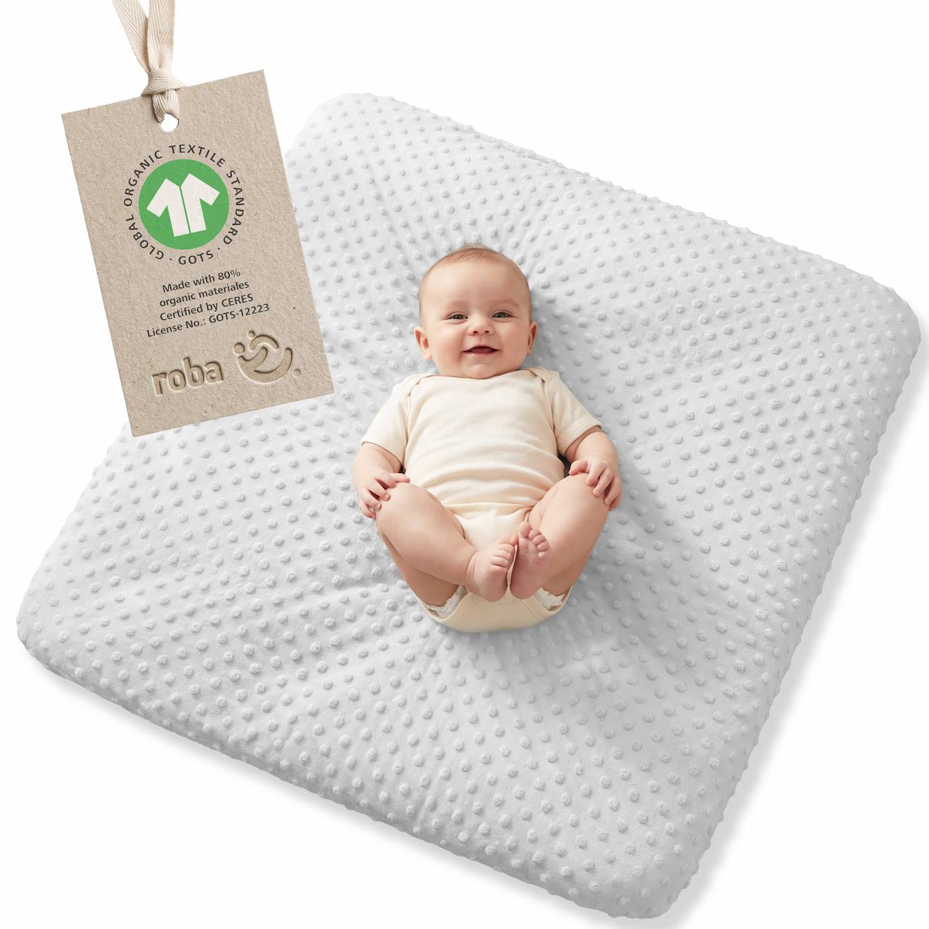 Housse De Matelas À Langer Extensible En Coton Bio Lil Planet Gris Argenté