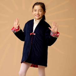-Veste chinoise    réversible fleurie   kim