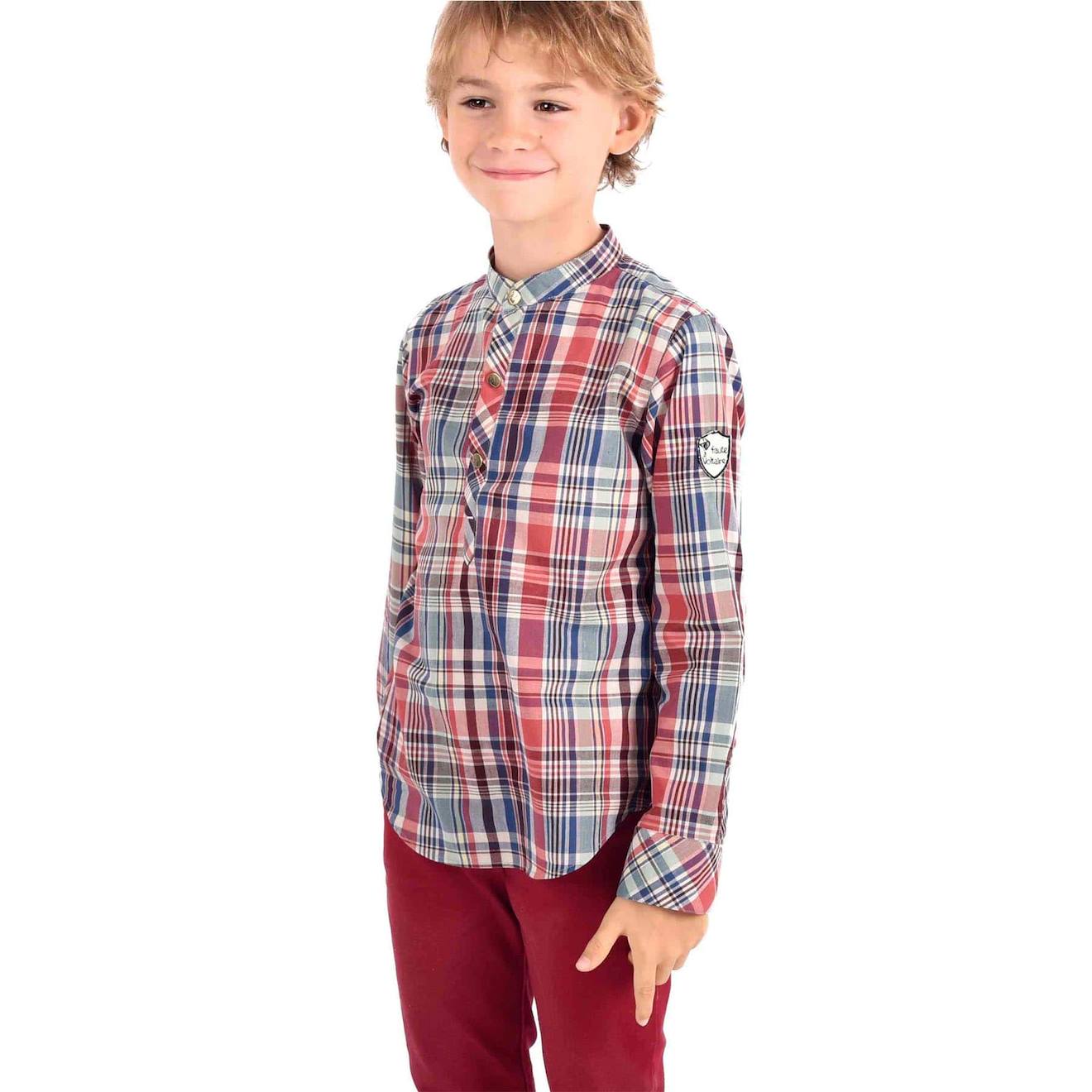 Chemise Col Mao Carreaux Liverpool Vieux Rose 20 €