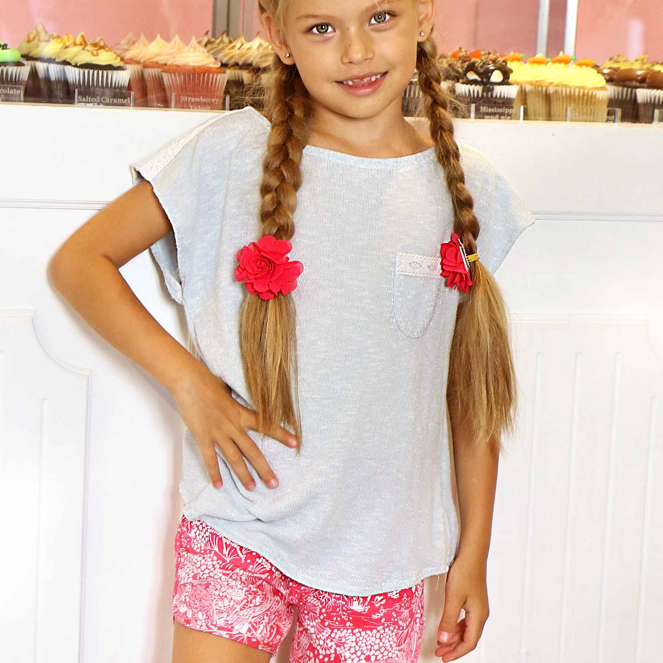 T-shirt t Coton Effet Bambou Lili Bleu Vert Pastel 9 €
