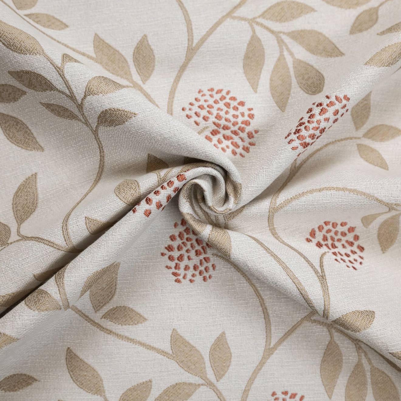 Rideau Jacquard Polycoton Motifs Végétaux Beige (Home Maison) - Image 1