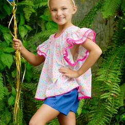 Blouse liberty   à volants  butterfly  - vertbaudet enfant