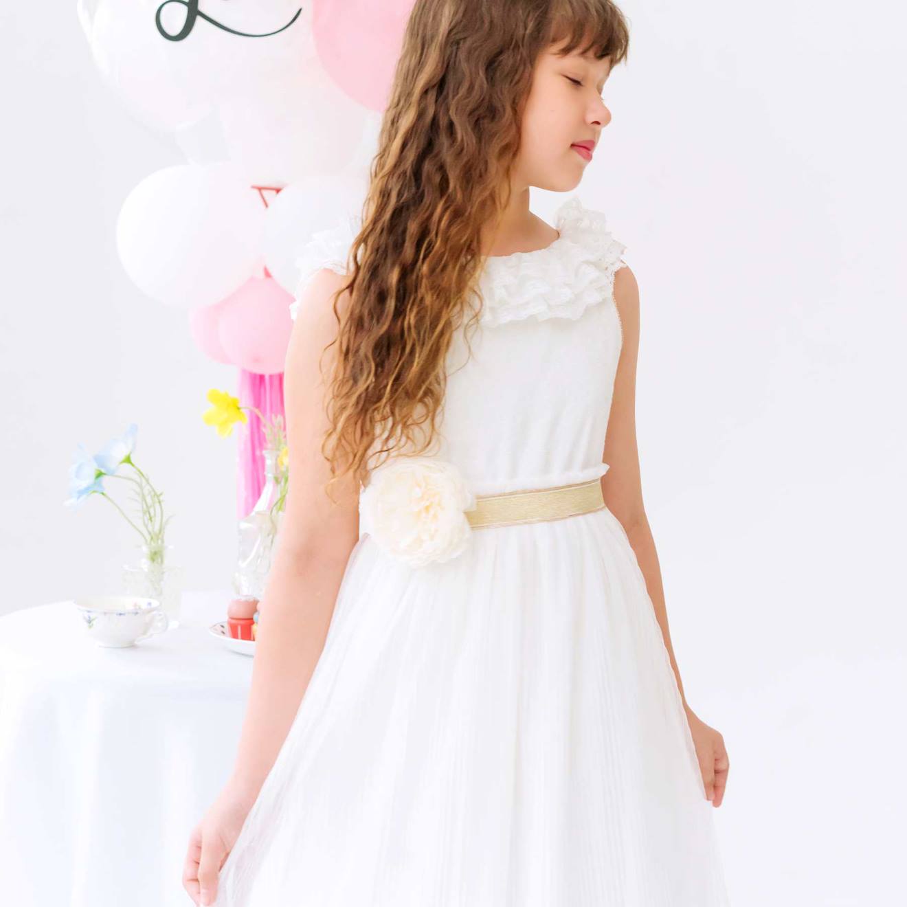 Robe Cérémonie Longue Éléonaure Blanc Ivoire