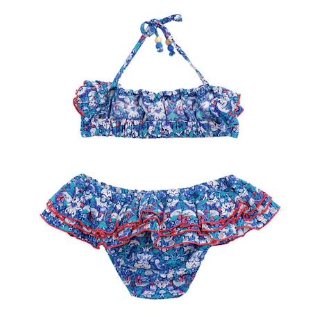 Maillot de bain  2 pièces liberty  et   swan Bleu rouge 3 - vertbaudet enfant 
