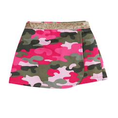 -Jupe short  camouflage   - deux-en-un  jade