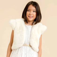 Veste boléro cérémonie   fausse fourrure   peluche  - vertbaudet enfant