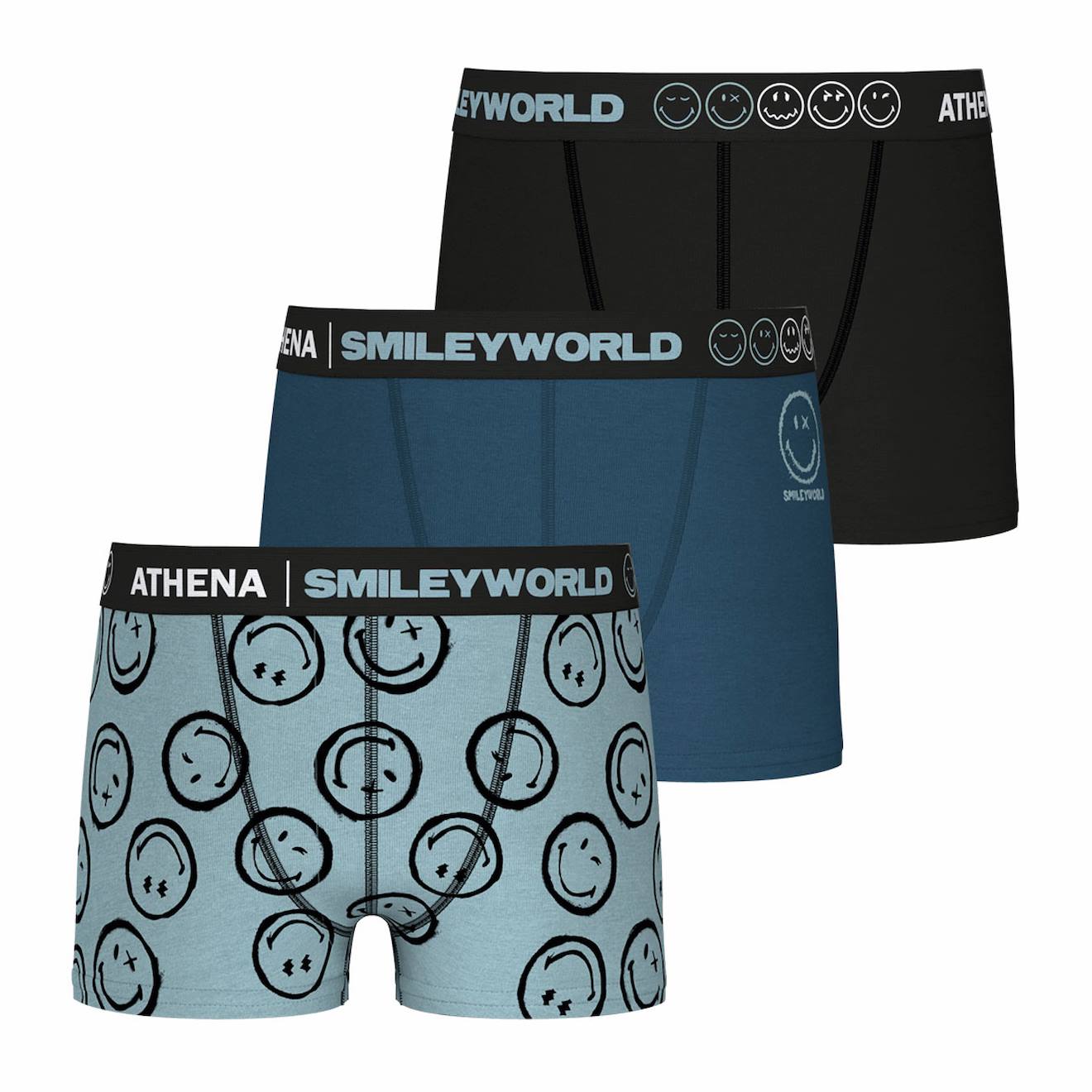 Lot De 3 Boxers Smileyworld® I Marine-print Smiley