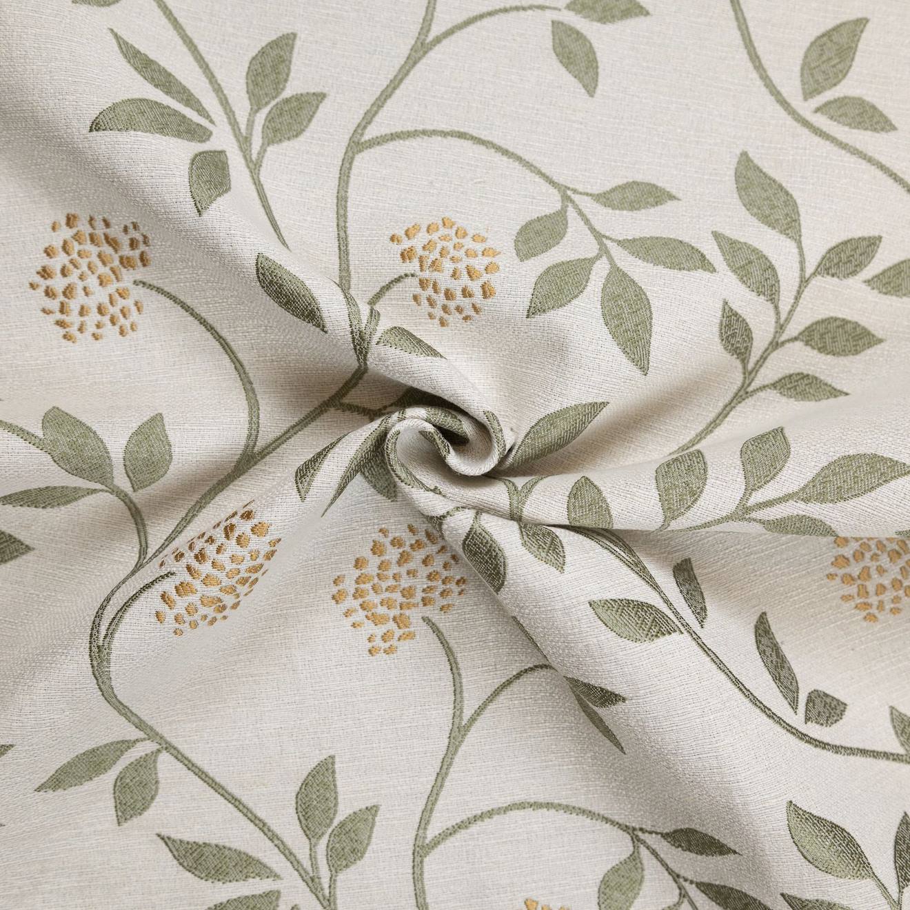 Rideau Jacquard Polycoton Motifs Végétaux Vert (Home Maison) - Image 1