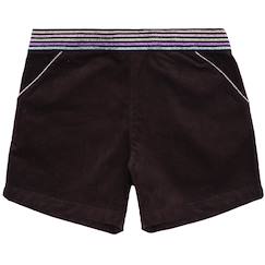 -Short hiver   velours   ceinture à paillettes  poupette