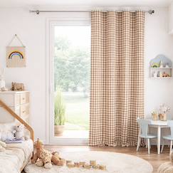 -Rideau 100% coton vichy lourmarin