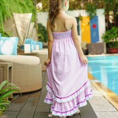 -Robe longue   avec dentelle   2-en-1  ibiza