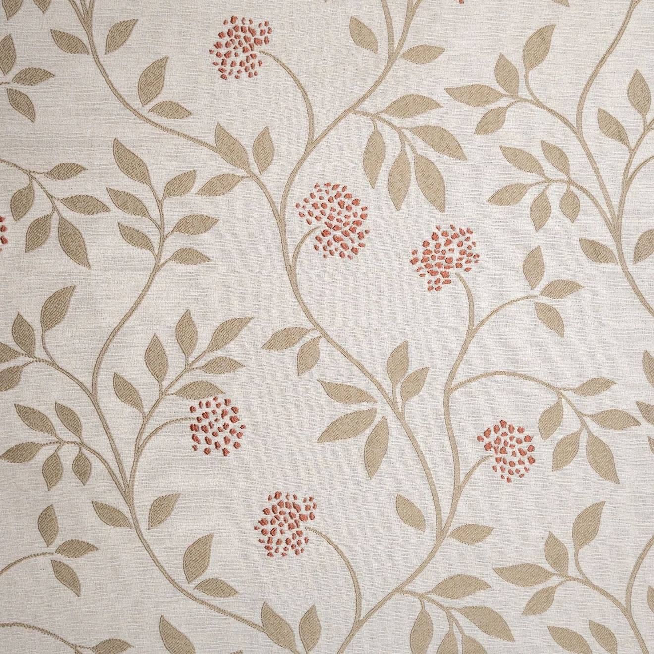 Rideau Jacquard Polycoton Motifs Végétaux Beige (Home Maison) - Image 2
