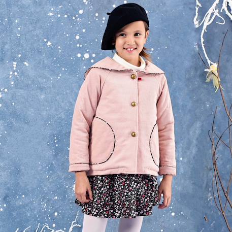 Veste rétro velours     col marin  charlotte  - vertbaudet enfant