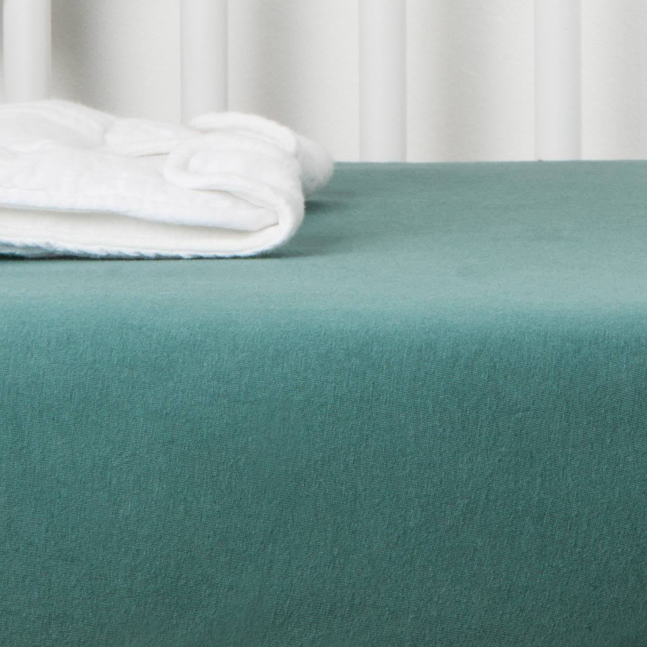 Drap Housse Coton Bio Jersey- Berceau Eucalyptus