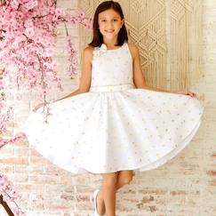 Robe de cérémonie  qui tourne en lin  et   hepburn  - vertbaudet enfant