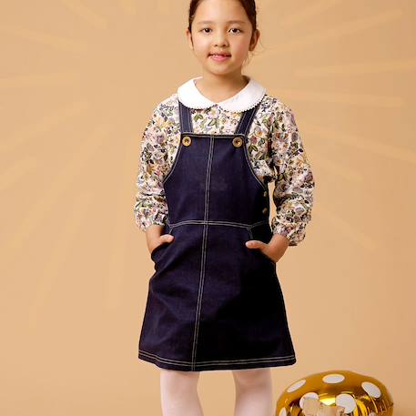 Robe salopette   jeans     lola  - vertbaudet enfant