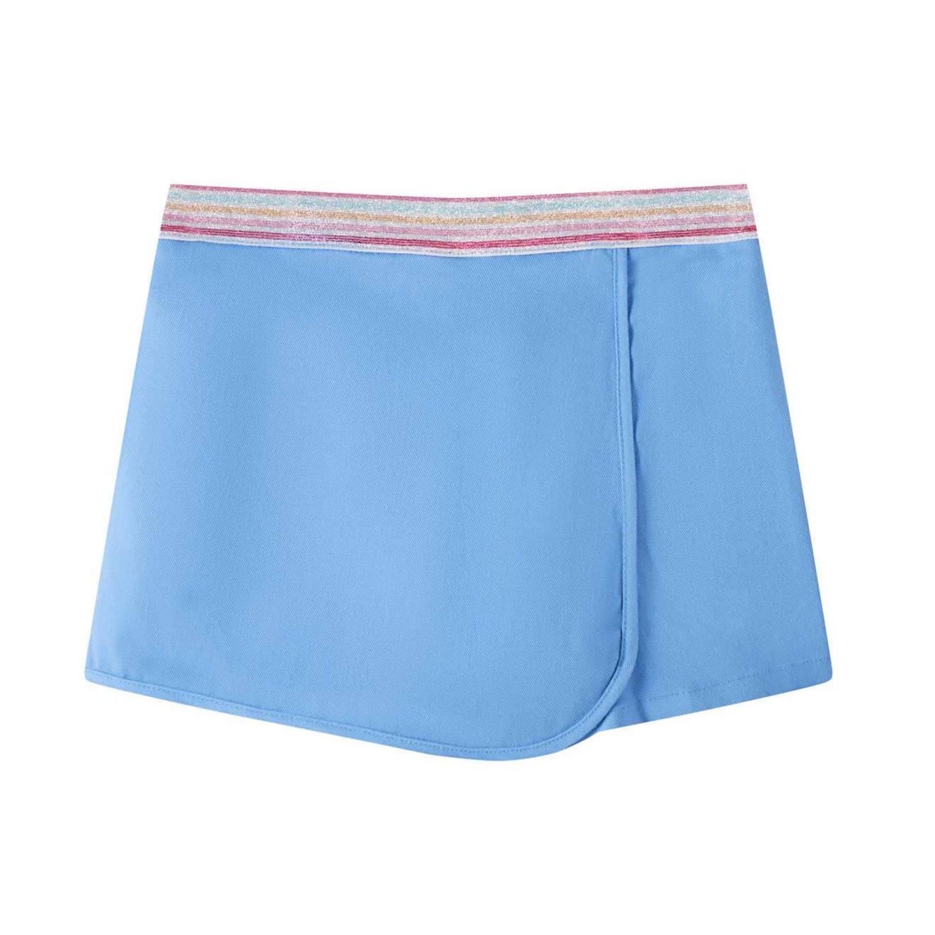 Jupe Short Portefeuille Jade Bleu Ciel