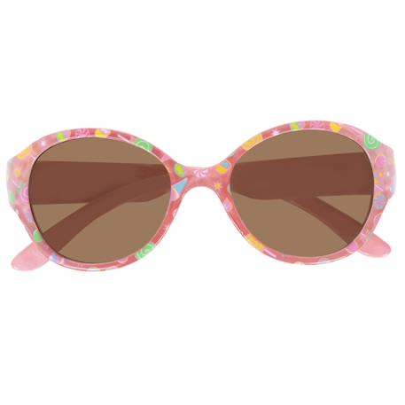 Fille-Lunettes de soleil7 à 9 ans, forme ronde, verres polycarbonates catégorie 3