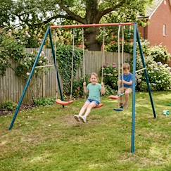 Jouet-Jeux de plein air-Aires de jeux-Portiques et balançoires-Portique métal 2,20 m axion teo - 4 enfants