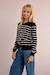 Gilet rayé Black/offwhite+Offwhite/navy blue 3 - vertbaudet enfant 