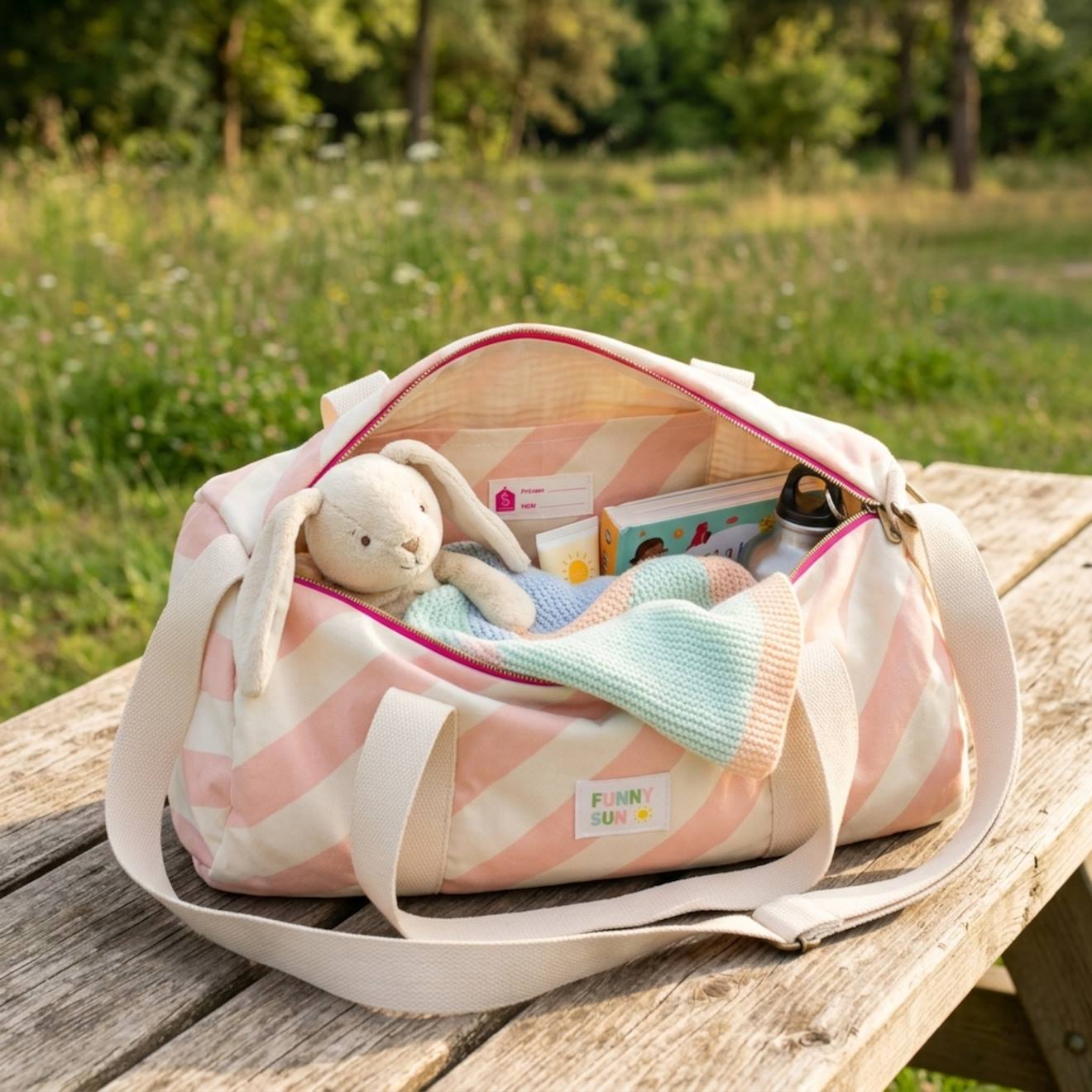 Sac Bowling Enfant En Coton Rose