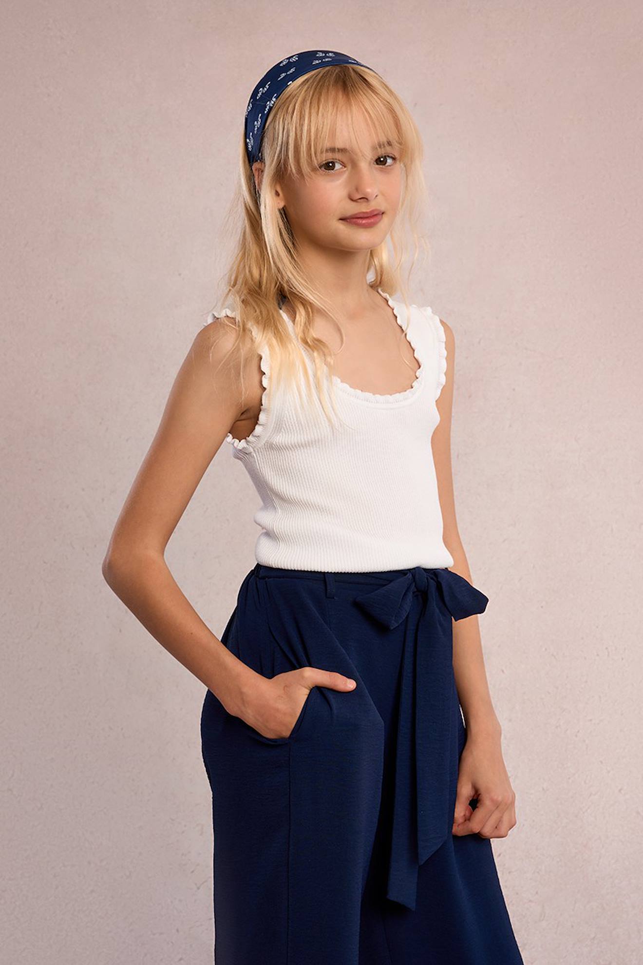 Débardeur Froncé Offwhite