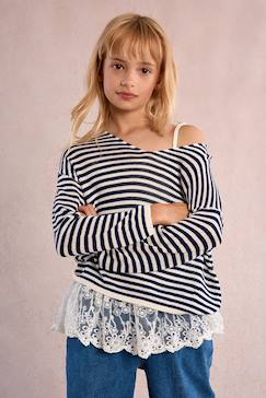 Pull en maille rayé  - vertbaudet enfant