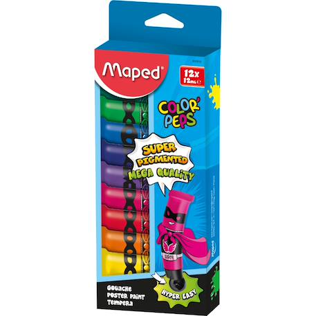 Fille-Accessoires-Fourniture scolaire-Peinture gouache enfant couleurs intenses