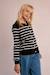 Gilet rayé Black/offwhite+Offwhite/navy blue 2 - vertbaudet enfant 