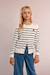 Gilet rayé Black/offwhite+Offwhite/navy blue 6 - vertbaudet enfant 