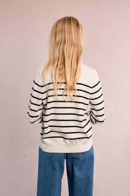 Gilet rayé Black/offwhite+Offwhite/navy blue 10 - vertbaudet enfant 