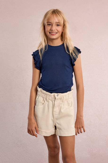 Fille-T-shirt, sous-pull-T-shirt-Top fantaisie