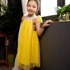 Robe cérémonie   à col fleuri liberty  alizee  - vertbaudet enfant