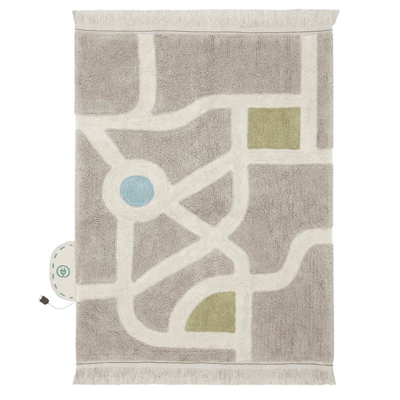 Tapis Enfant Lavable En Coton Ecocity Gris